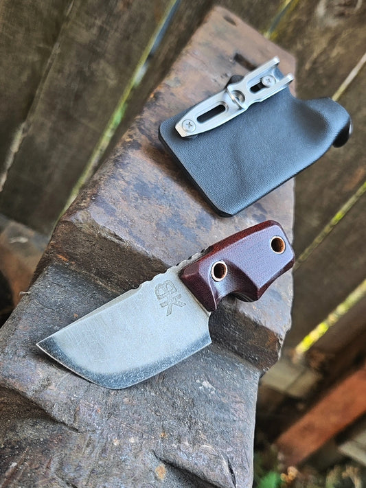 BHK : Shrapnel - San Mai / WWII Cross-Cut Micarta
